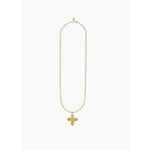 NEW SUSAN SHAW women's long jerusalem cross necklace in gold